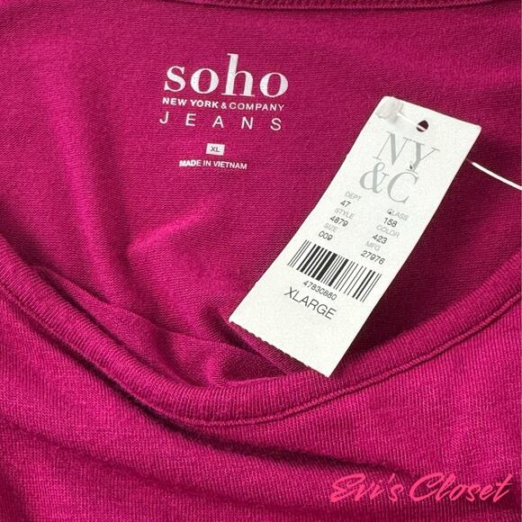 Soho New York Company Jeans Cover Up Front Split Dress Sz XL - Picture 4 of 8